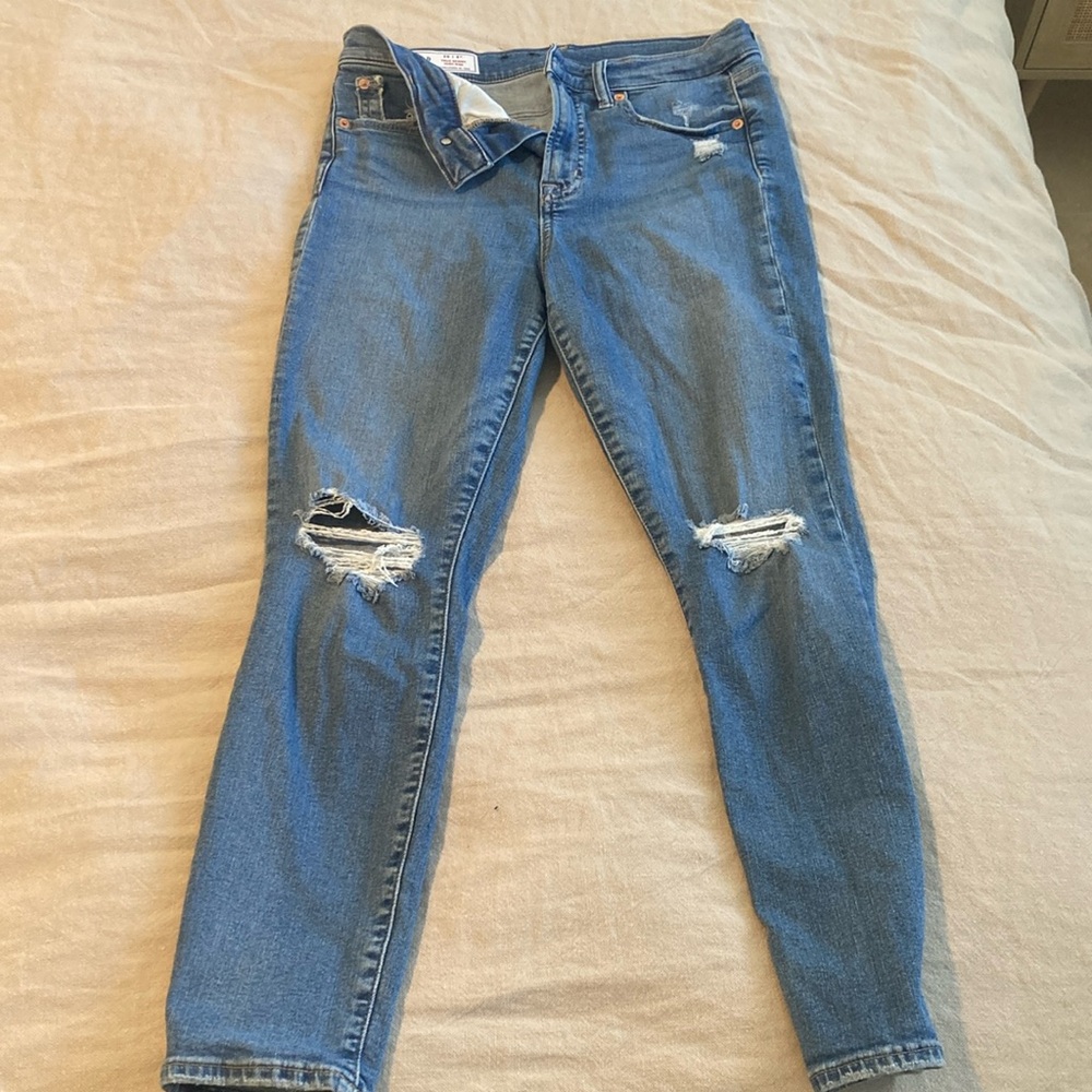 Women's Blue Distressed Jeans